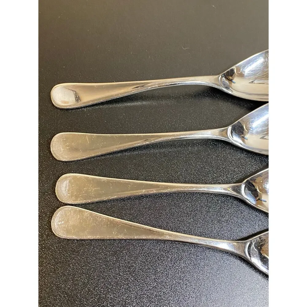 4 J.A. Henckels International Manor Pattern Oval Soup Spoons 7-3/8